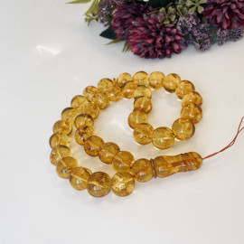 Cognac Natural Baltic Amber Misbaha, Amber Rosary