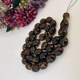 Green Misbaha made of Natural Baltic Amber