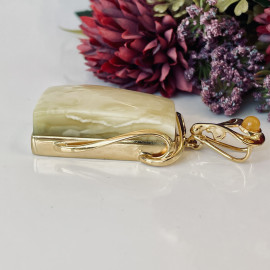 Premium Quality Genuine Baltic Amber Donut Pendant in Yellow Tiger