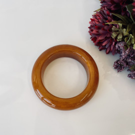 NEW Brown Vintage  Baltic Amber Bangle Bracelet, Natural Solid Amber Cuff Bracelet