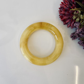 Bangle Bracelet, Natural Solid Amber Cuff Bracelet, Yellow Baltic Amber