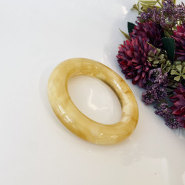 Bangle Bracelet, Natural Solid Amber Cuff Bracelet, Yellow Baltic Amber