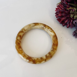 Bangle Bracelet, Natural Amber Cuff Bracelet, Orange and White Baltic Amber