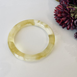 NEW Bangle Bracelet, Amber Cuff Bracelet, Yellow and White Baltic Amber