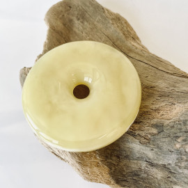 Unique Baltic Amber Donut Pendant