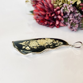 Premium Quality Genuine Baltic Amber Donut Pendant in Yellow Tiger