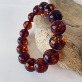 Premium Quality Genuine Baltic Orange Baltic Amber bracelet beads 18mm