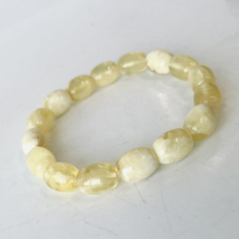 Yellow and White Baltic Amber Bracelet