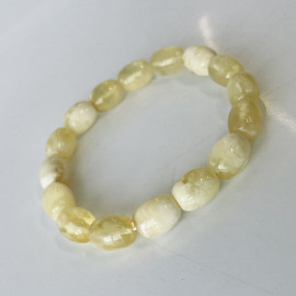 Yellow and White Baltic Amber Bracelet