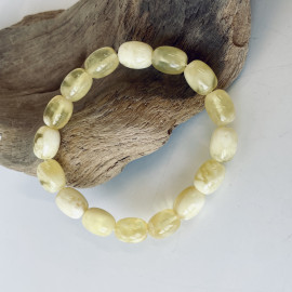 Yellow and White Baltic Amber Bracelet
