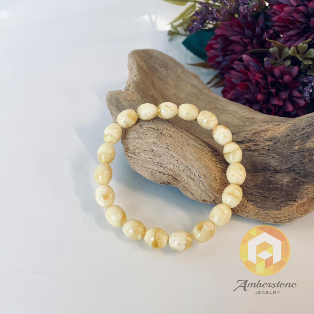 Genuine Baltic Yellow Baltic Amber bracelet beads 16mm