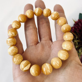 Genuine Baltic Yellow Baltic Amber bracelet beads 16mm