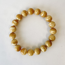 Tiger Amber Bracelet made of Baltic Amber, Round Amber Beads