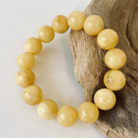 Bracelet made of Natural Baltic Amber, Beaded Amber Bracelet