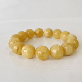 Genuine Baltic Yellow Baltic Amber bracelet beads 16mm