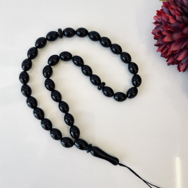 Natural Baltic Amber Misbaha, Cherry Amber Daily Prayer, Olive Beads
