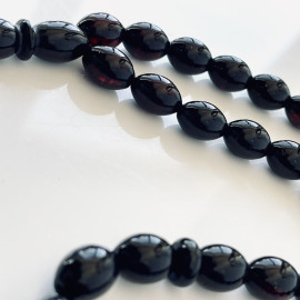 Natural Baltic Amber Misbaha, Cherry Amber Daily Prayer, Olive Beads