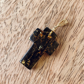 Premium Quality Genuine Baltic Amber Donut Pendant in Yellow Tiger