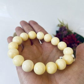 Genuine Baltic Yellow Baltic Amber bracelet beads 16mm