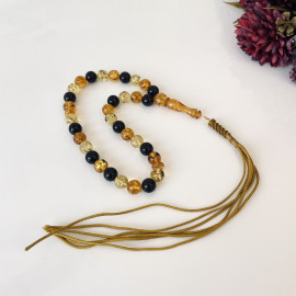Multicolor Baltic Amber Tespih, 33 Beads...