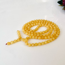 Yellow Baltic Amber Mala, Natural Amber Mala