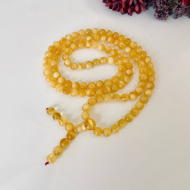 NEW Yellow Baltic Amber Mala, Natural Amber Mala