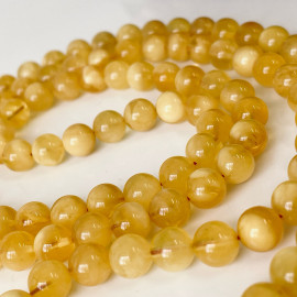 Yellow Baltic Amber Mala, Natural Amber Mala