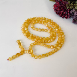 NEW Yellow Baltic Amber Mala, Natural Amber Mala