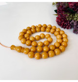 Butterscotch Baltic Amber Misbaha – 45 Round Beads Natural Amber Tasbih