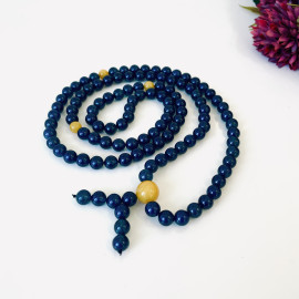 Yellow Natural Amber Mala Buddhist Prayer beads 5mm