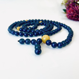 Yellow Natural Amber Mala Buddhist Prayer beads 5mm