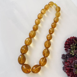 Premium Quality Genuine Baltic Amber Donut Pendant in Yellow Tiger
