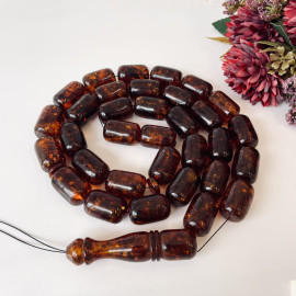 Massive Dark Cognac Red Amber Islamic Prayer...