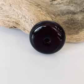 Small Cherry Amber Donut Pendant, Natural Baltic Amber
