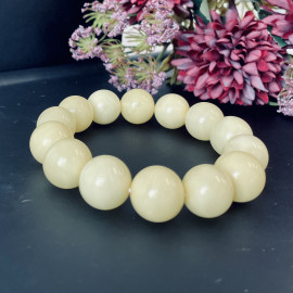 Milky White Baltic Amber Bracelet