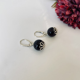Cherry Baltic Amber Earrings, Natural Amber in 925 Sterling Silver
