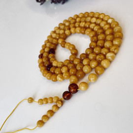 Unique Orange Baltic Amber Mala, Natural Amber Mala