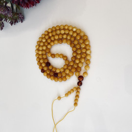 Unique Orange Baltic Amber Mala, Natural Amber Mala