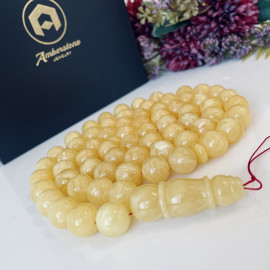 صلاة إسلامية عنبر النمر الطبيعي 45 خرزة، مسبحة عنبر البلطيق