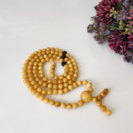 Milky White Color Baltic Amber Mala Rosary...