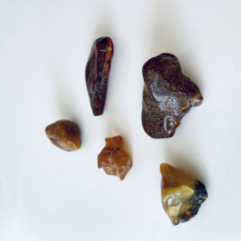 Raw Baltic Amber Stone, Set Natural Amber Lump