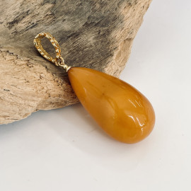 Butterscotch Amber Pendant, Simply Beauty Orange Amber Necklace
