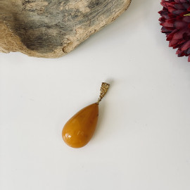 Butterscotch Amber Pendant, Simply Beauty Orange Amber Necklace