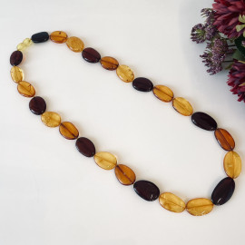 NEW Multicolor Baltic Amber Necklace, Colorful Amber Necklace