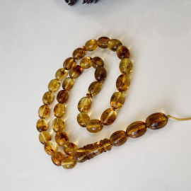 copy of عنبر البلطيق العتيق، مسبحة إسلامية 33 خرزة، مصباحة عنبر البلطيق الطبيعي