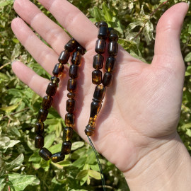 صلاة إسلامية عنبر النمر الطبيعي 45 خرزة، مسبحة عنبر البلطيق
