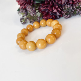 Orange Amber Beads, Baltic Amber Beaded Bracelet