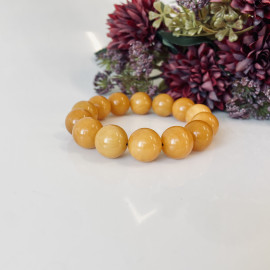 Orange Amber Beads, Baltic Amber Beaded Bracelet