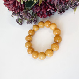Orange Amber Beads, Baltic Amber Beaded Bracelet