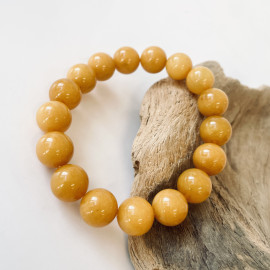 Butterscotch Amber Beads, Baltic Amber Beaded Bracelet
